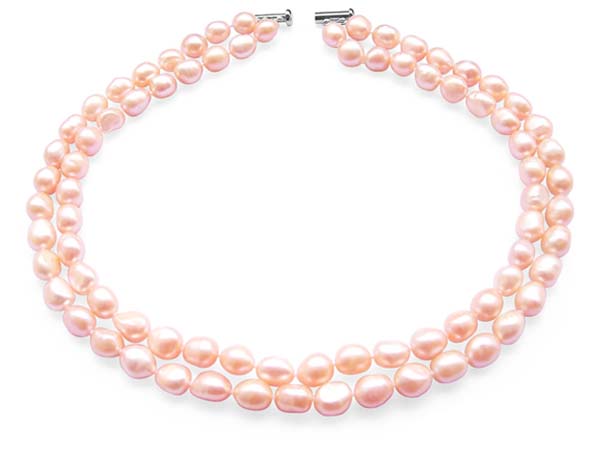 Double Strand 9-11mm Large Pearl Necklace