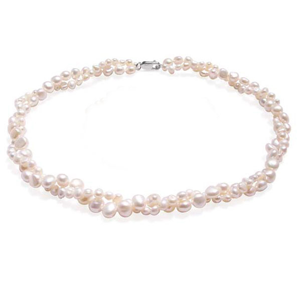 Macy's Pearl Bracelet, Sterling Silver Cultured Freshwater Pearl (4-1/2mm  and 8-1/2mm) Sparkle Bead Cuff Bracelet - Macy's