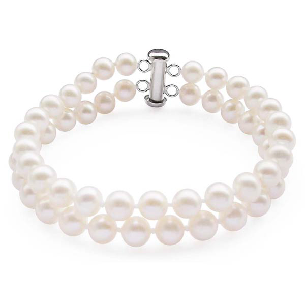 Round White Freshwater Pearl Bracelet – Mangatrai Gems & Jewels Pvt Ltd