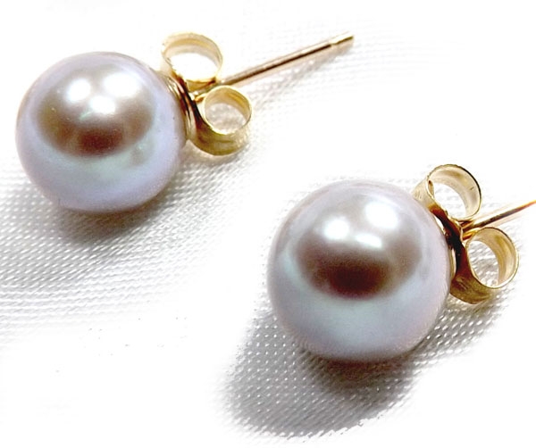 レディース 914.k18 イヤリング パール 7.7mm pearl earrings | www