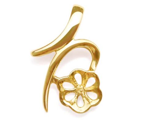 14K Solid Yellow Gold Pendant Setting