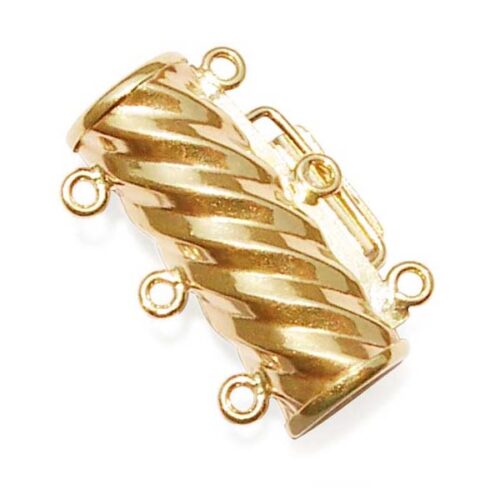 14K Solid Gold Clasps for 3 Rows Pearl Necklace or Bracelet