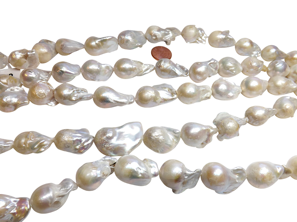 18mm Natural Freshwater Pearl Beads, Genuine Freshwater Pearls