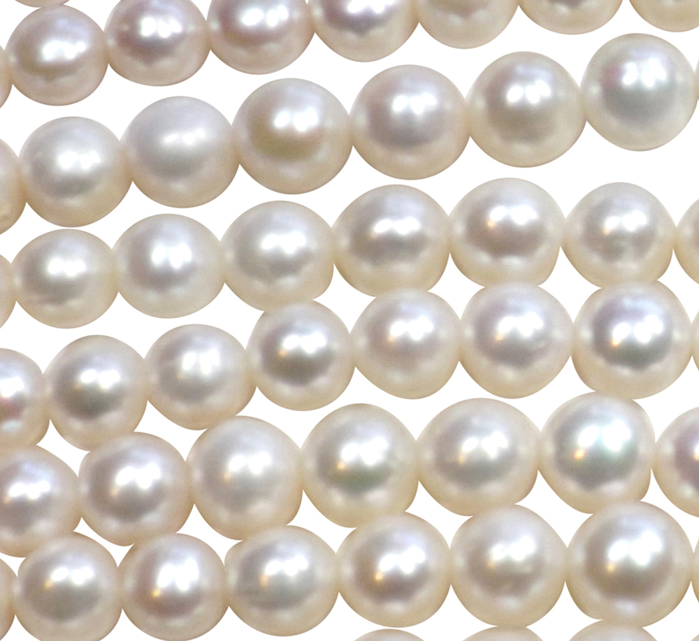 11-13mm Huge Sized High Quality Real Round White Pearl Strands