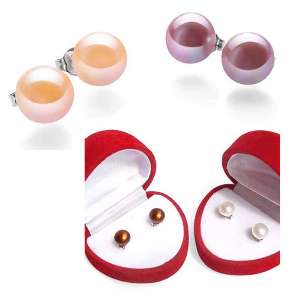 925 Sterling Silver Genuine Cultured Freshwater Pearl Stud